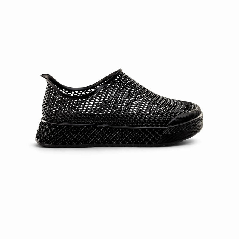 Leisure Path 3D printed casual sneakers — Black (view 1)