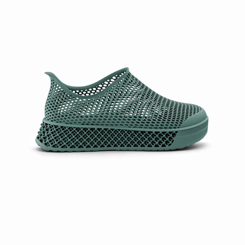 Leisure Path 3D printed casual sneakers — Cyan (view 1)