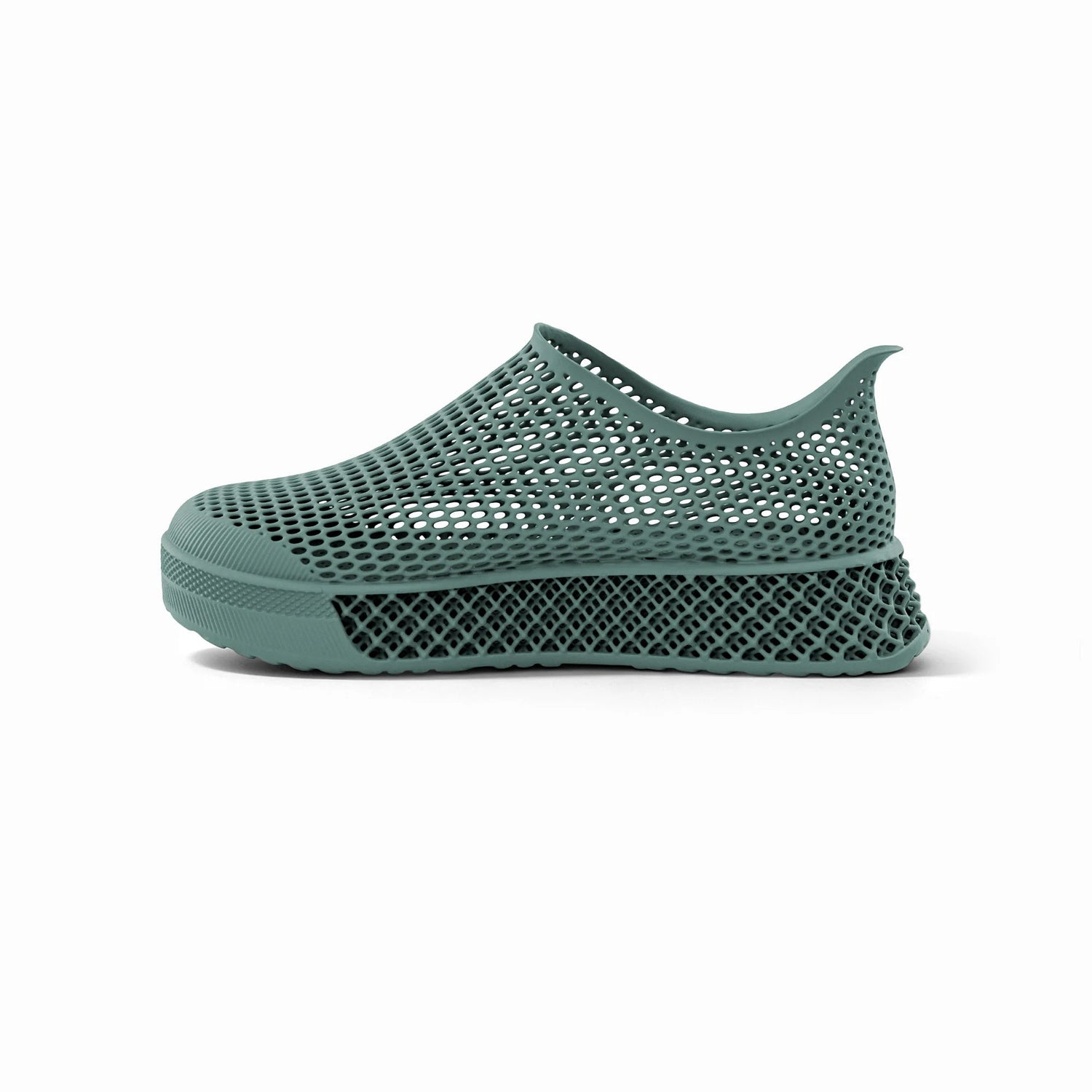 Leisure Path 3D printed casual sneakers — Cyan (view 3)