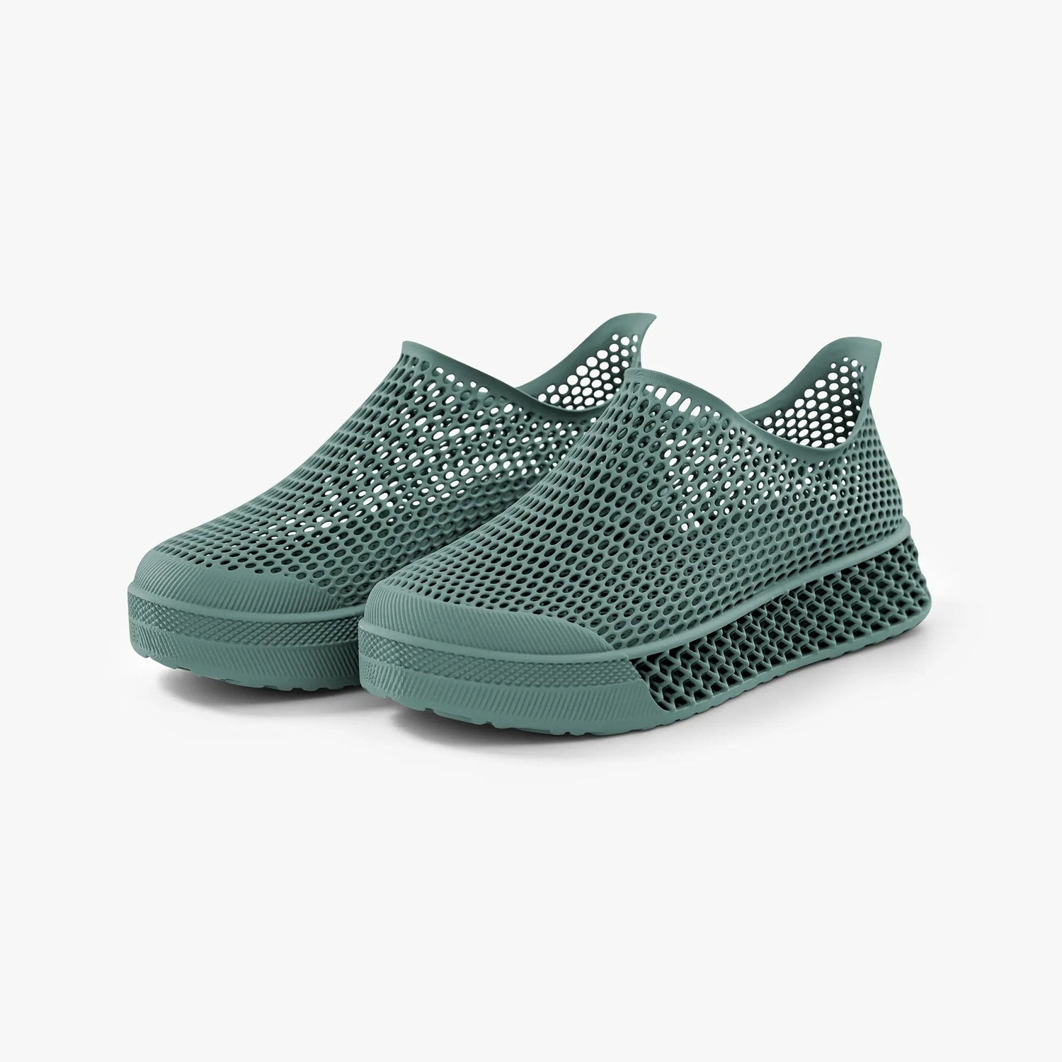 Leisure Path 3D printed casual sneakers — Cyan (view 5)